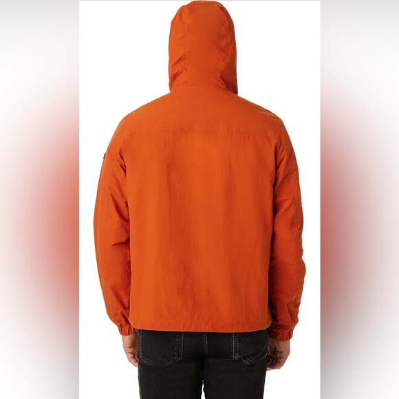 NWT Men's VINCE CAMUTO Burnt Orange Long Sleeve Windbreaker with Pockets - Picture 4 of 9